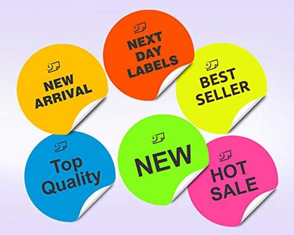 NextDayLabels - 8-1/2 x 11" Neon Color High Light Fluorescent Labels - Image 3