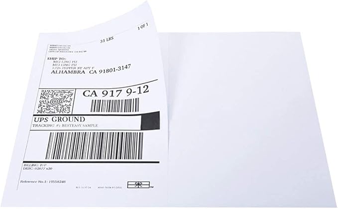 BESTEASY Round Corner Half Sheet Self Adhesive Shipping Labels - Image 4