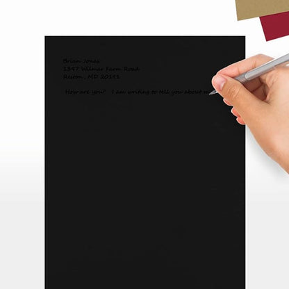 LUXPaper 8.5" x 11" Paper | Letter Size | Midnight Black | 28lb. | 250 Qty - Image 5