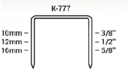 Klinch-Pak K-777/10 3/8” Leg by 1/2" Wide Heavy-Duty Galvanized Plier Staples - Image 3