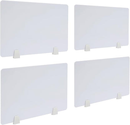 4 Pcs Desk Divider Privacy Panel, 23.6”L X15.8”W Frosted Acrylic Desk Privacy by Unknown