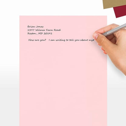 LUXPaper 8.5" x 11" Paper | Letter Size | Candy Pink | 80lb. Text | 50 Qty - Image 5