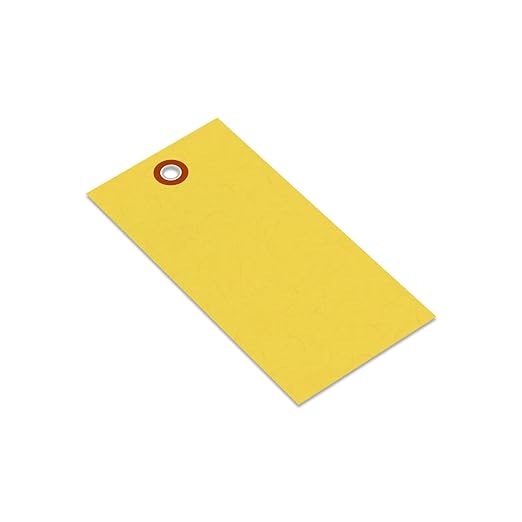 SmartSign 4.75 x 2.375 inch “Yellow” Blank Tyvek Shipping Tags - Image 6
