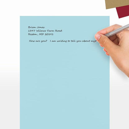 LUXPaper 8.5" x 11" Paper | Letter Size | Pastel Blue | 60lb. Text | 500 Qty - Image 5