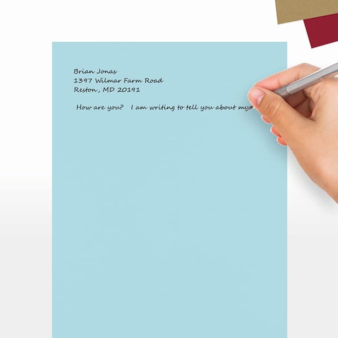 LUXPaper 8.5" x 11" Paper | Letter Size | Pastel Blue | 60lb. Text | 1 - Image 5