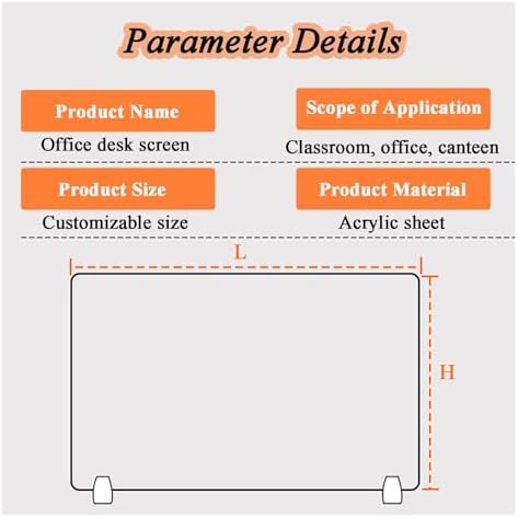 Frosted Acrylic Desk Divider - Image 2