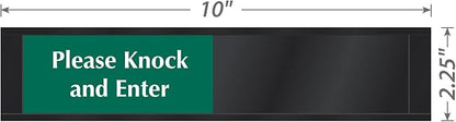 SmartSign Privacy Sign Please Knock And Enter/In Session Door Slider Sign - Image 3