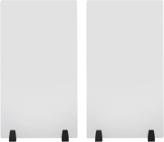 2 Packs Dual Frosted Plexiglass Desk Privacy Panels, 30 x 18 Inch Acrylic by Unknown