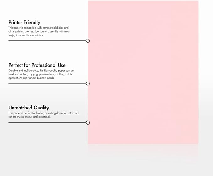 LUXPaper 8.5" x 11" Paper | Letter Size | Candy Pink | 80lb. Text | 500 Qty - Image 8