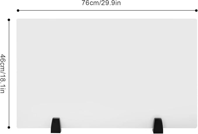 Desk Divider, 30 x 18 inch Acrylic Desk Privacy Panels, Privacy Desk Screen - Image 3