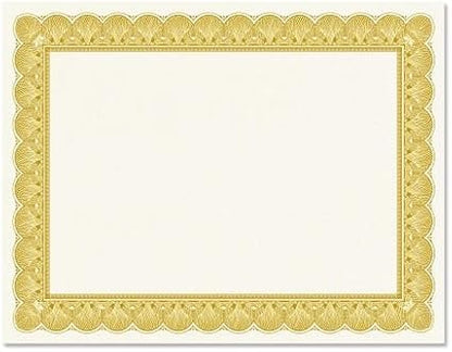Elite Gold & White Parchment Certificate Papers by Fine+Stationery