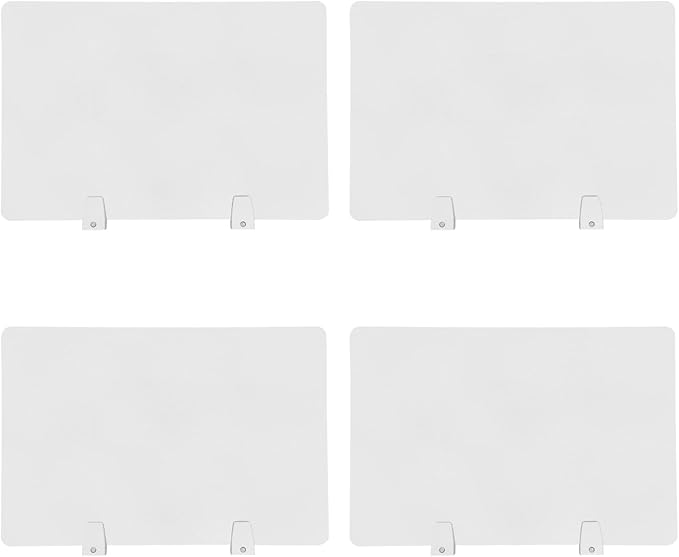 4 Pcs Desk Divider Privacy Panel, 23.6”L X15.8”W Frosted Acrylic Desk Privacy - Image 3