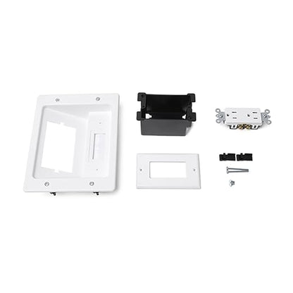 Wall Cable Concealer Management Kit, Recessed Outlet Behind TV - Image 8