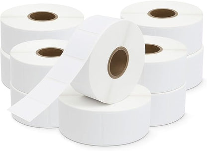 1 1/4” × 1”Direct Thermal Printer Labels, 10 Rolls, 800 Matte White Thermal by Unknown