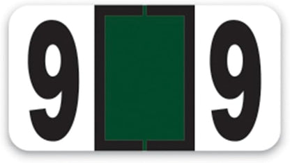 File Right Number Labels Roll – Color-Coded Numeric Filing Labels, 1-5/8" × by Unknown