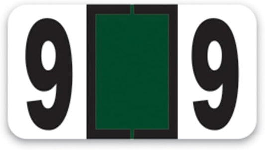 File Right Number Labels Roll – Color-Coded Numeric Filing Labels, 1-5/8" × by Unknown