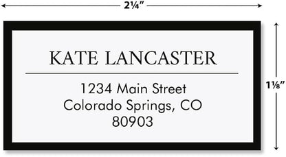 Lux Black Border Frame Return Address Labels-Set of 72, Self-Adhesive, - Image 2