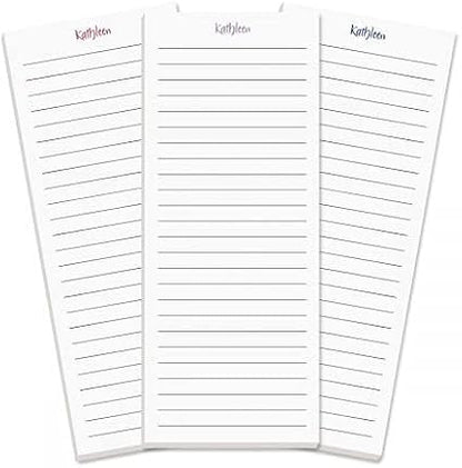 Current Elegant Lined Personalized Notepads – Set of 3, 50-Sheet Pads, 3 1/4 x by Current