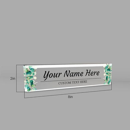 Signs ByLITA Floral Pattern Customized Nameplate | Eucalyptus Personalized Full - Image 7
