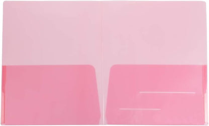 JAM PAPER Plastic Light Weight Flexible Two Pocket Presentation Folders by JAMPaper