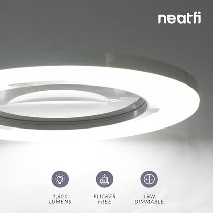 Neatfi XL Bifocal LED Magnifying Lamp, 7-Inch Acrylic Lens, 5D/20D Magnification - Image 2