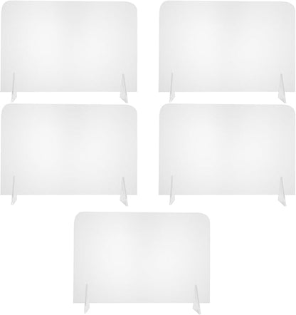 ELAYARD 5pcs Acrylic Desktop Whiteboards Clear Writing Message Boards Simple by Unknown