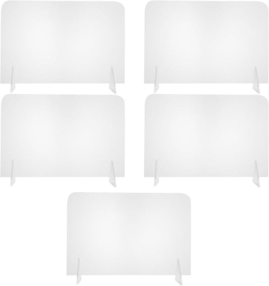 ELAYARD 5pcs Acrylic Desktop Whiteboards Clear Writing Message Boards Simple by Unknown
