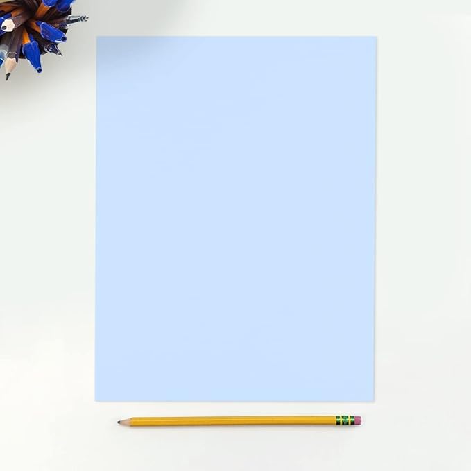 LUXPaper 8.5" x 11" Paper | Letter Size | Baby Blue | 80lb. Text | 50 Qty - Image 3