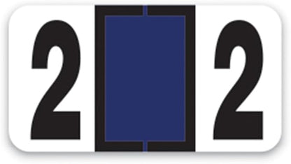 File Right Number Labels Roll – Color-Coded Numeric Filing Labels, 1-5/8" × by Unknown