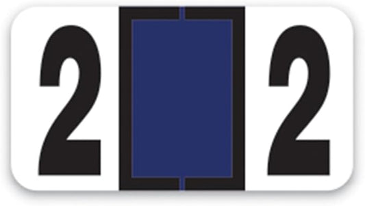 File Right Number Labels Roll – Color-Coded Numeric Filing Labels, 1-5/8" × by Unknown