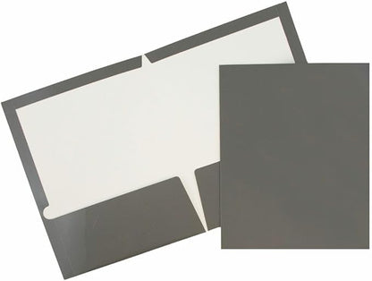 JAM PAPER Laminated Two Pocket Glossy Folders by JAMPaper