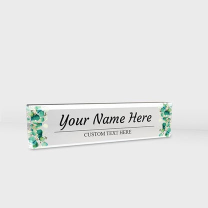 Signs ByLITA Floral Pattern Customized Nameplate | Eucalyptus Personalized Full - Image 8