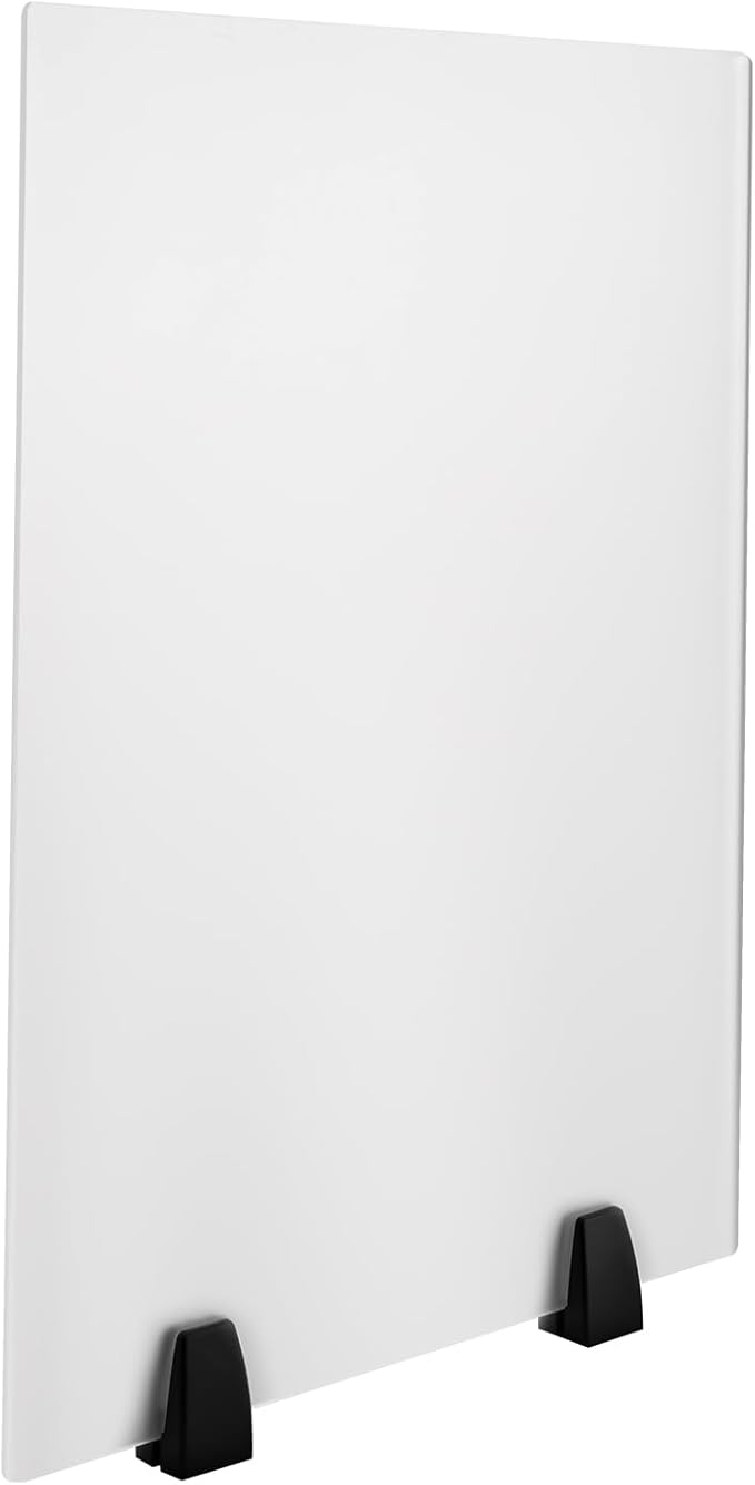 2 Pack Desk Privacy Panels & Dividers, 24 * 18" Frosted Acrylic Desk Partition by Unknown