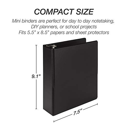 Samsill Economy 1 Inch Mini 3 Ring Binder, Made in The USA, 9.1" x 7.5" Round - Image 3