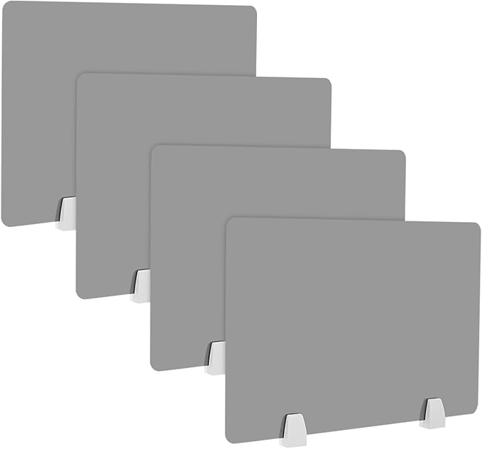 4PCS Desk Dividers Office Partitions, Privacy Desk Panel Protective, Acrylic by AngelcityCC