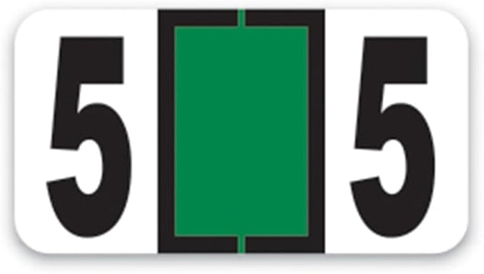 File Right Number Labels Roll – Color-Coded Numeric Filing Labels, 1-5/8" × by Unknown