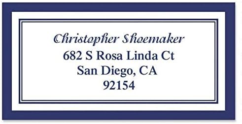 Colorful Images Navy Crisp Border Return Address Mailing Labels, Personalized by ColorfulImages