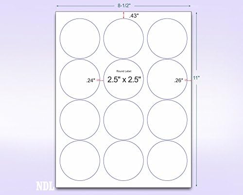NextDayLabels Pack of 50 Sheets, 8-1/2 x 11" Fluorescent Labels - Image 2