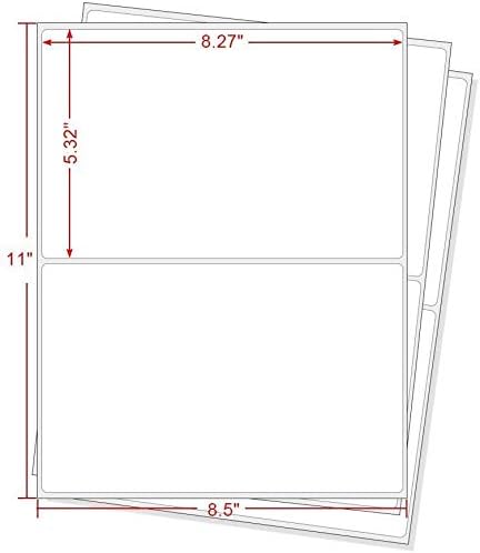 BESTEASY 1000 Round Corner Half Sheet Self Adhesive Shipping Labels - Image 6