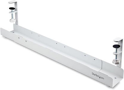 StarTech.com Under Desk Cable Management Tray, Length Adjustable, Clamp-On by StarTech