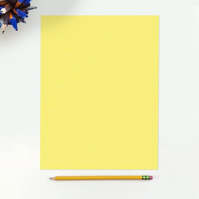 LUXPaper 8.5" x 11" Paper | Letter Size | Pastel Canary Yellow | 60lb. Text | 1 - Image 3