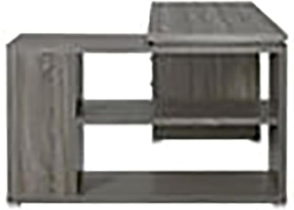 Pemberly Row L Shape Corner Storage Desk in Weathered Gray, Letter/Legal File - Image 7
