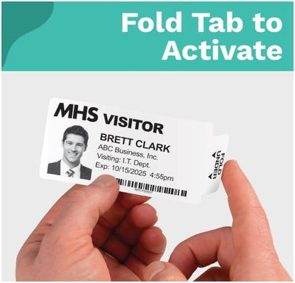 Threshold 4-Inch Tab Expiring Visitor Badges on a Roll | 1 Roll Compatible - Image 3