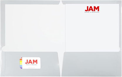 JAM PAPER Laminated Two Pocket Glossy School Folders - Image 2