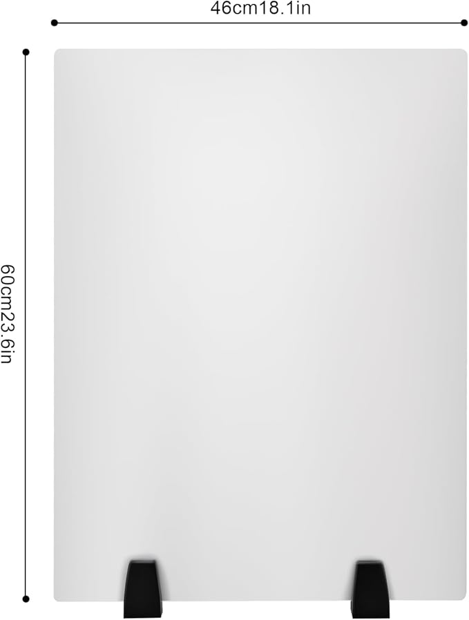 2 Pack Desk Privacy Panels & Dividers, 24 * 18" Frosted Acrylic Desk Partition - Image 2