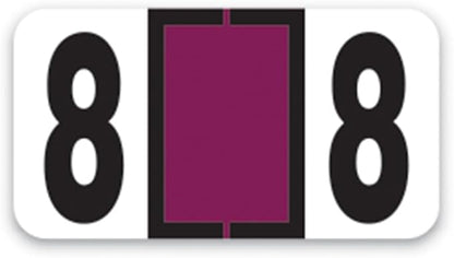 File Right Number Labels Roll – Color-Coded Numeric Filing Labels, 1-5/8" × by Unknown