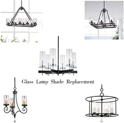 Sunwo Glass Shade Straight Cylinder Glass Lamp Shade Replacement - Image 3