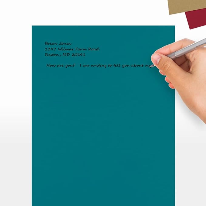 LUXPaper 8.5" x 11" Paper | Letter Size | Teal | 80lb. Text | 250 Qty - Image 5