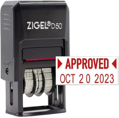 ZIGEL D50 Date Stamp with Approved - Image 2