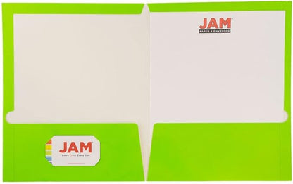 JAM PAPER Laminated Two Pocket Glossy School Folders - Image 2